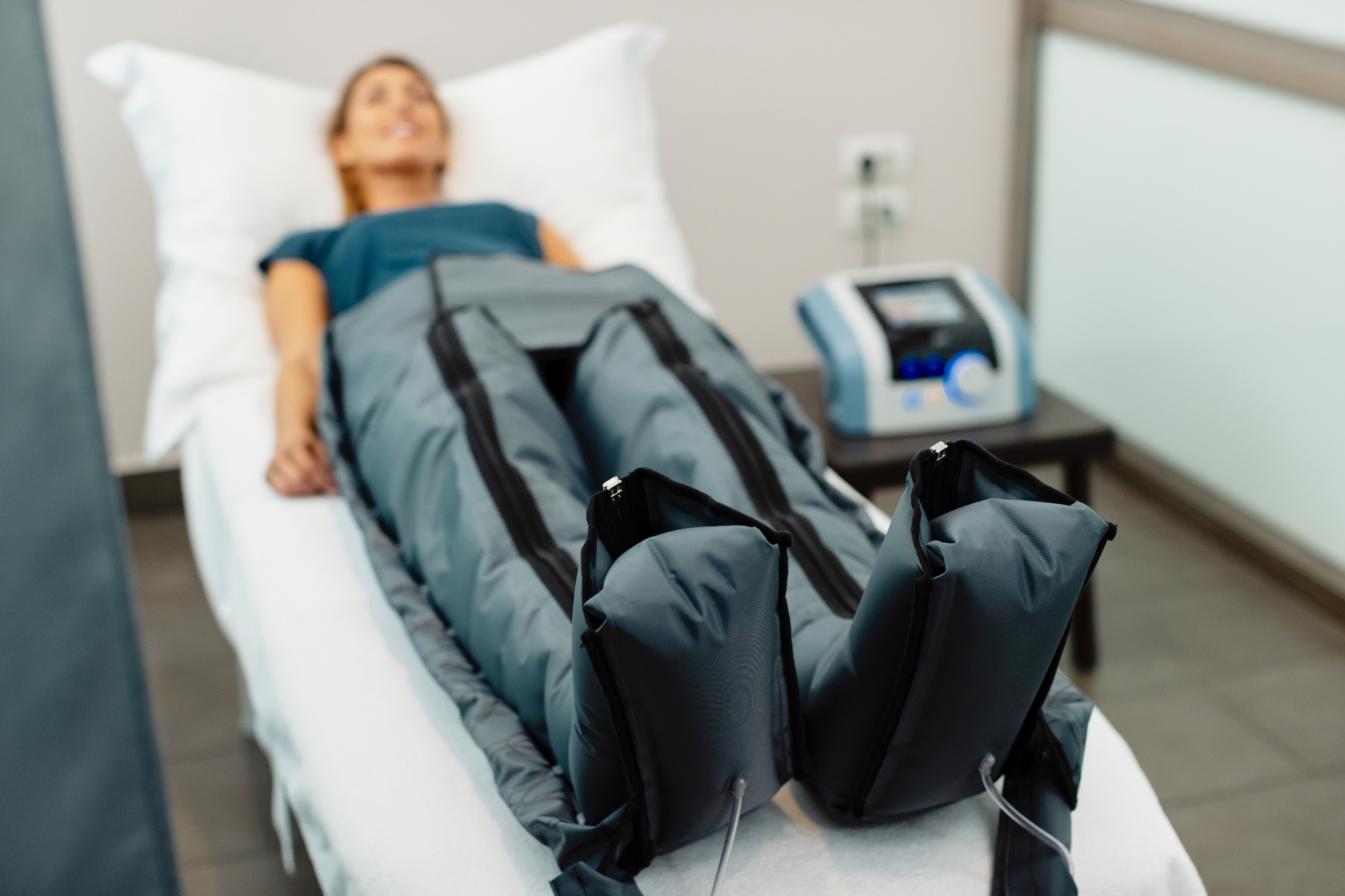 Pressothérapie — drainage lymphatique des jambes